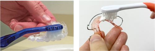 How to clean  or brush retainers, aligners, Invisalign. 